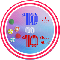 White Blue Red Watch Face