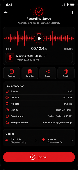 Easy Voice Recorder Screenshot 2