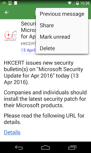 GovHK Notifications Screenshot 3