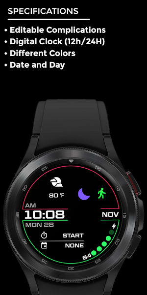 Nighty Digital 03 - watch face Screenshot 3