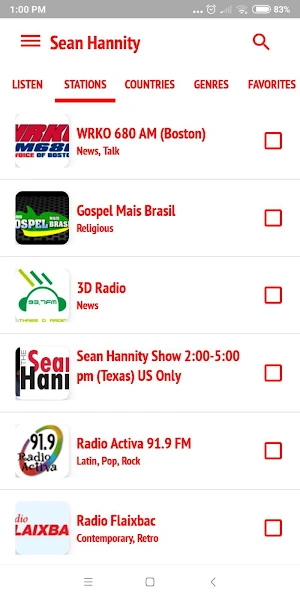 Sean Hannity Radio Show Screenshot 1