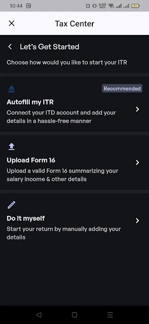 ZeroTax - ITR in 3 Mins Screenshot 1