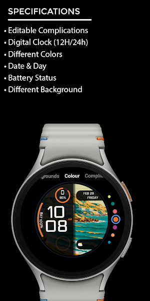 Nighty Digital 49 - watch face Screenshot 3