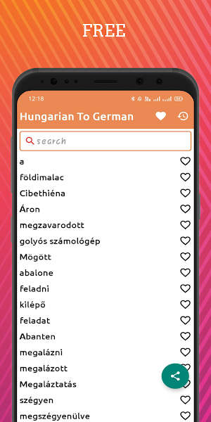 Hungarian To German Dictionary Offline Screenshot 0