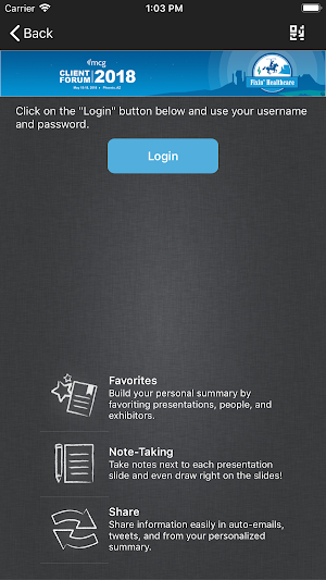 MCG Client Forum Screenshot 2