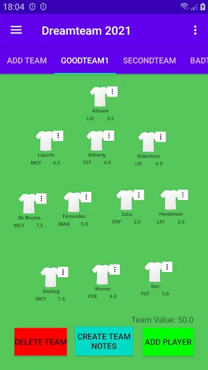 Fantasy Sports Planner Screenshot 1
