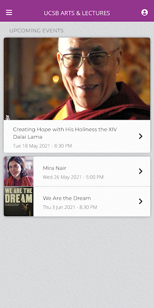 UCSB Arts & Lectures Screenshot 1