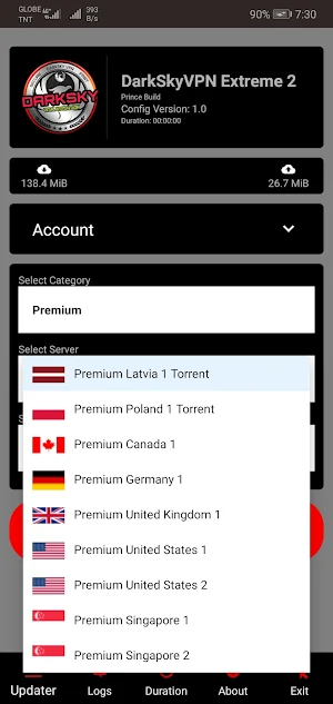 DarkSkyVPN Extreme 2 Screenshot 2