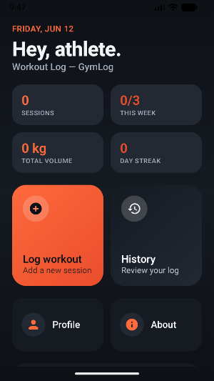 GymLog Screenshot 0