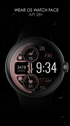 Digital Rose Gold 2 watch face Screenshot 0