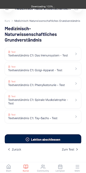 TMS Medizinertest Training Screenshot 1