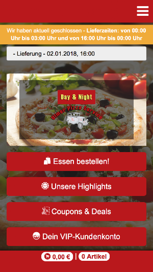 Ulmer Pizza Day and Night Screenshot 0
