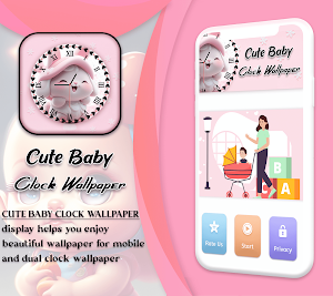 Cute Baby Clock Live Wallpaper Screenshot 1