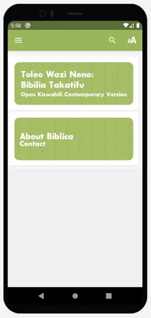 Toleo Wazi Neno: Bibilia Takatifu Screenshot 0