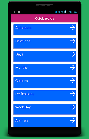 Speak Arabic Hindi 360 Screenshot 3