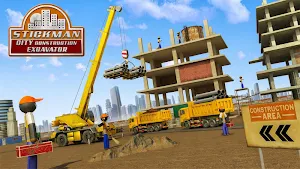 Stickman City Construction Excavator Screenshot 0