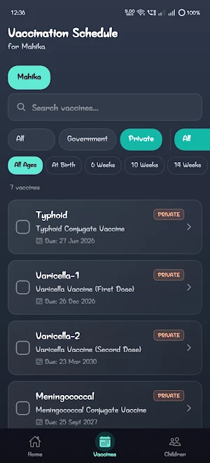 Baby Vaccination Tracker Screenshot 3