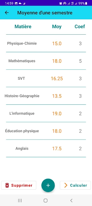 Grade Calculator Screenshot 2