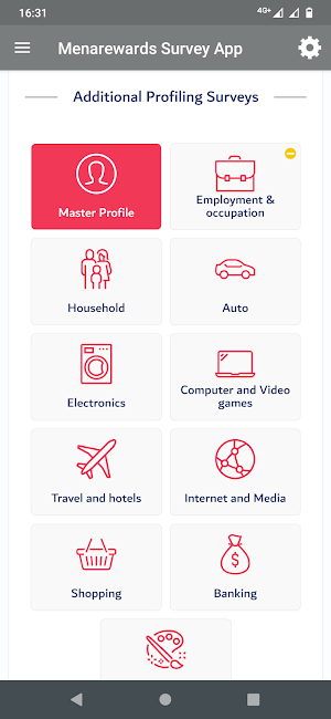 Menarewards Survey App Screenshot 1