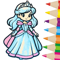 Kawai Princess Coloring Book