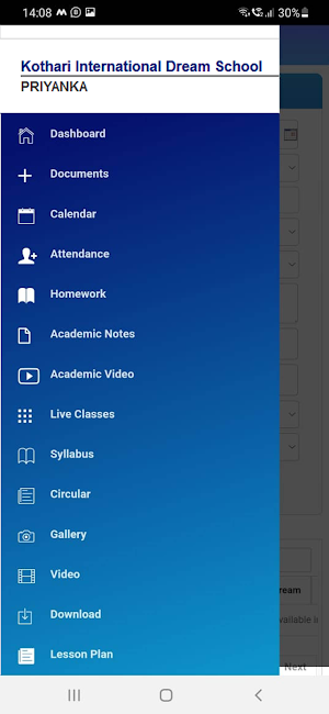 KOTHARI SCHOOL TEACHER APP Screenshot 1