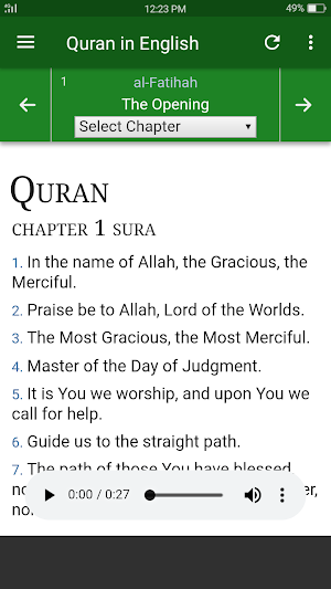 Quran In English Audio Screenshot 0