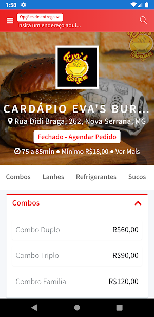 Cardápio Eva's Burguer Screenshot 0