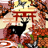花札秋暦 和風壁紙きせかえ