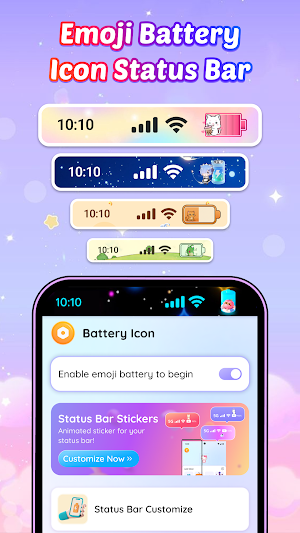 Emoji Battery Icon Status Bar Screenshot 0
