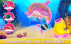 Cute Dolphin Caring and Dressup Screenshot 2