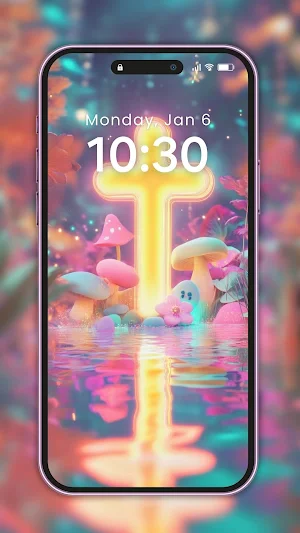 Cross Wallpaper Neon Light Screenshot 3