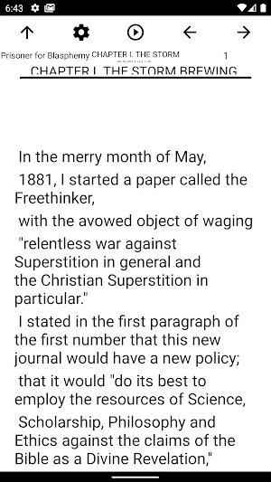 Book, Prisoner for Blasphemy Screenshot 1