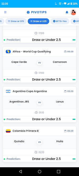 PIVOTIPS: Double Chance Tips Screenshot 2