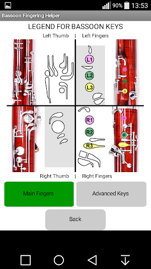 Bassoon Fingering Helper Free Screenshot 2