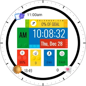 Colourful Blocks Watch Face Screenshot 2