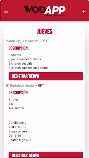 WodApp Beta Screenshot 3