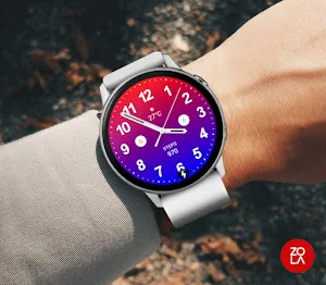 Casual Blue Red Watch Face Screenshot 2