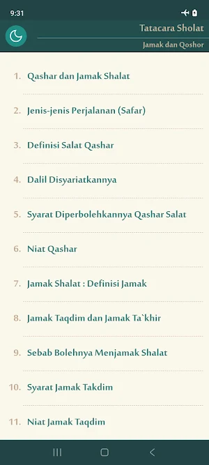 Sholat Jama dan Qashar Screenshot 0