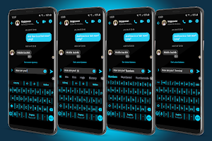 Keyboard Theme Neon Blue Screenshot 0
