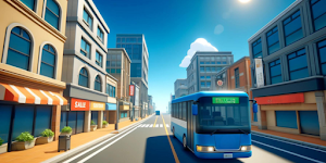 Coach Bus Driving 3D Game Screenshot 1