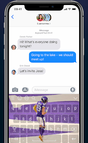 Adam Thielen Keyboard Vikings Theme  NFL For Fans Screenshot 3