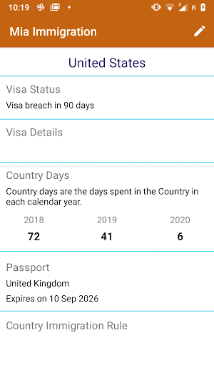 Mia Visa Screenshot 2