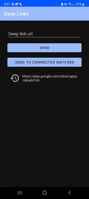 Local/Remote Deep Link Sender Screenshot 1