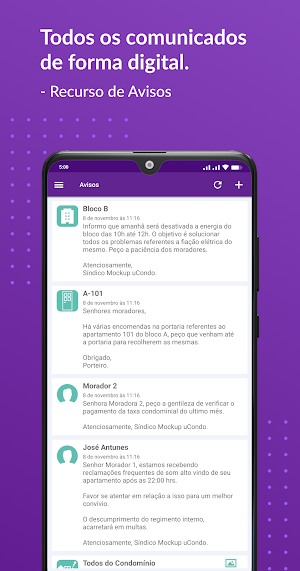 uCondo - Aplicativo para Condomínio Screenshot 1