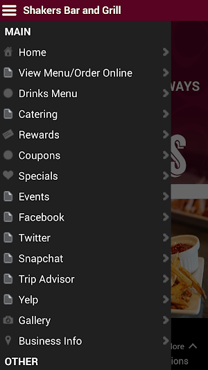Shakers Bar and Grill Screenshot 1