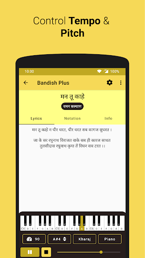 Bandish Plus - Classical Raag Notation Player Screenshot 3