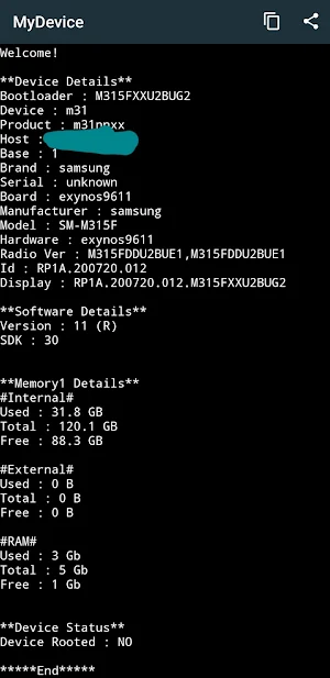 MyDevice - Mobile Info Screenshot 0