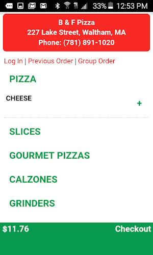 B&F Pizza Waltham Screenshot 1
