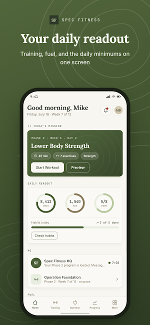 Spec Fitness: Built to Spec Screenshot 0