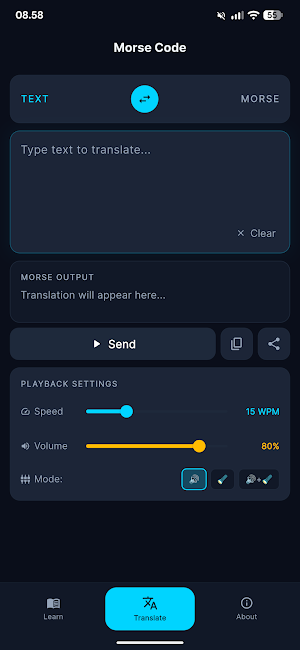 Morse Code Translator Offline Screenshot 0